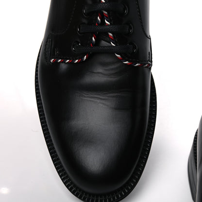Gucci Calfskin Embroidered Mens Lace Up Derbys 5 Black 8 of 9