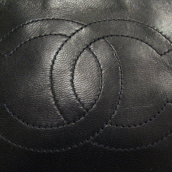 Lambskin Quilted Flap Navy