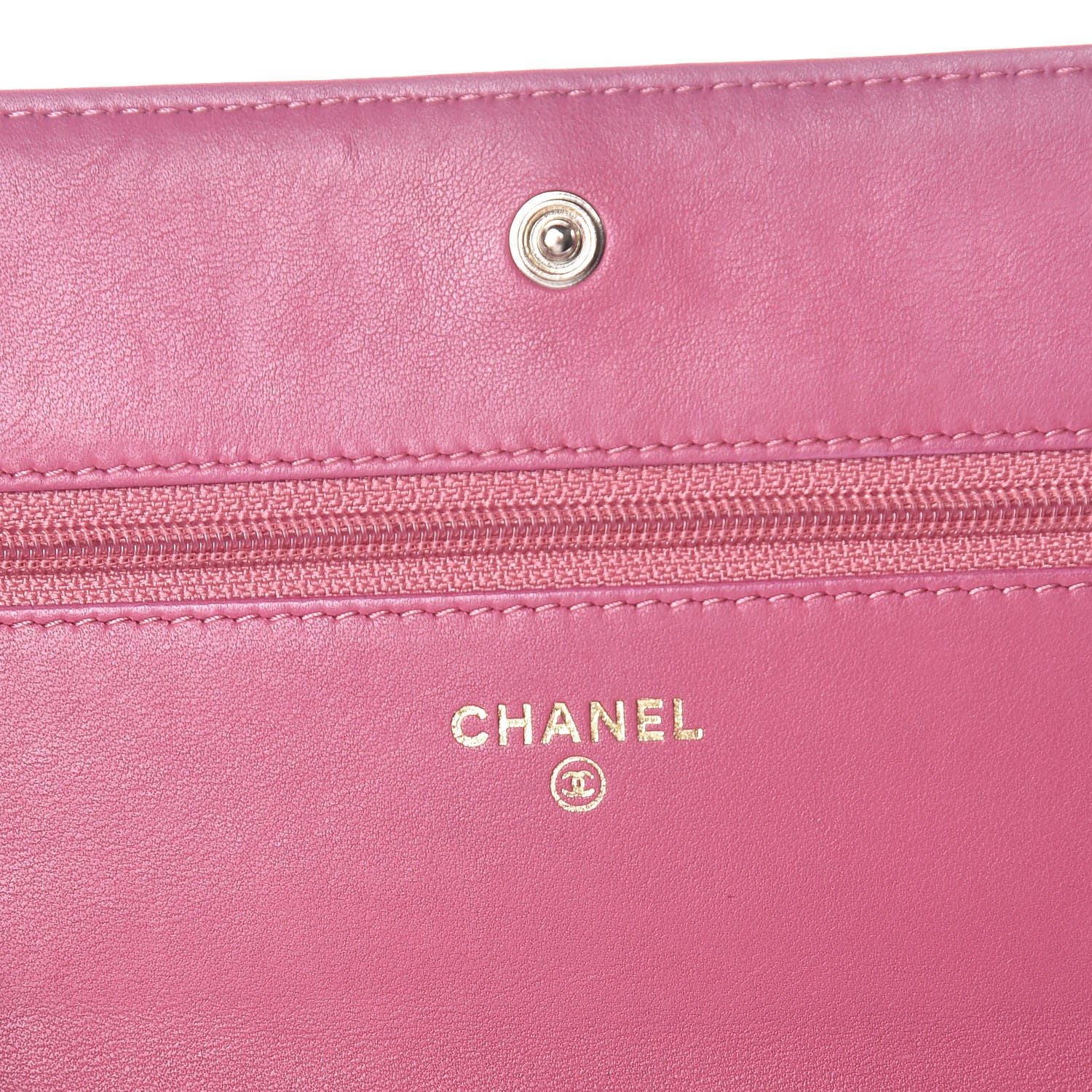 Chanel Lambskin Camellia Embossed Wallet On Chain WOC Pink 6 of 13