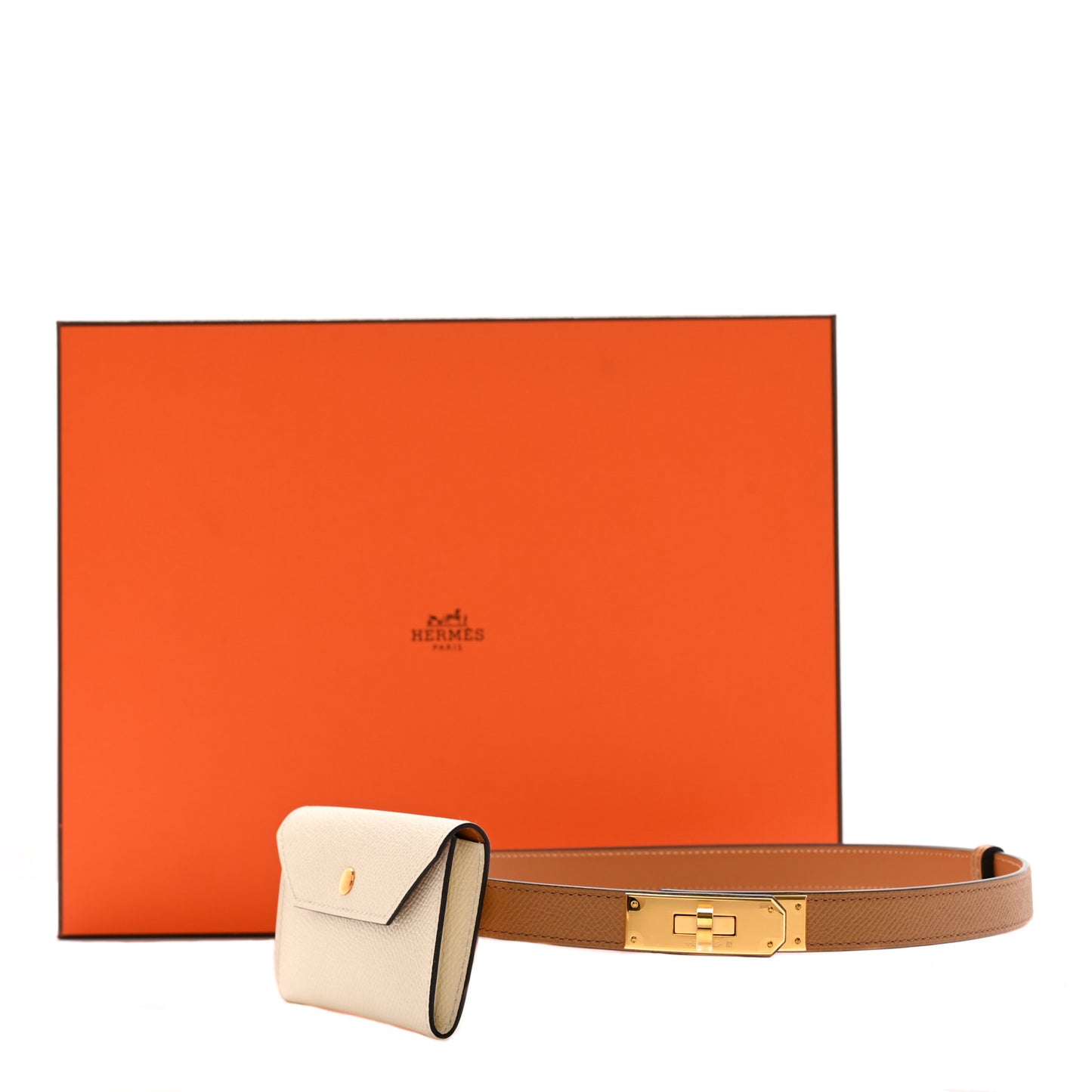 Epsom Kelly Pocket Belt Biscuit Nata