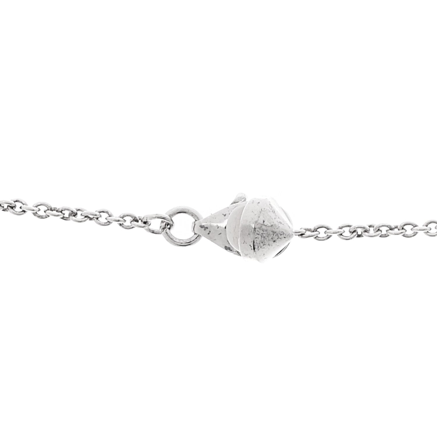 Gucci Sterling Silver Mother of Pearl Topaz Turquoise GG Marmont Flower Station Necklace 4 of 5