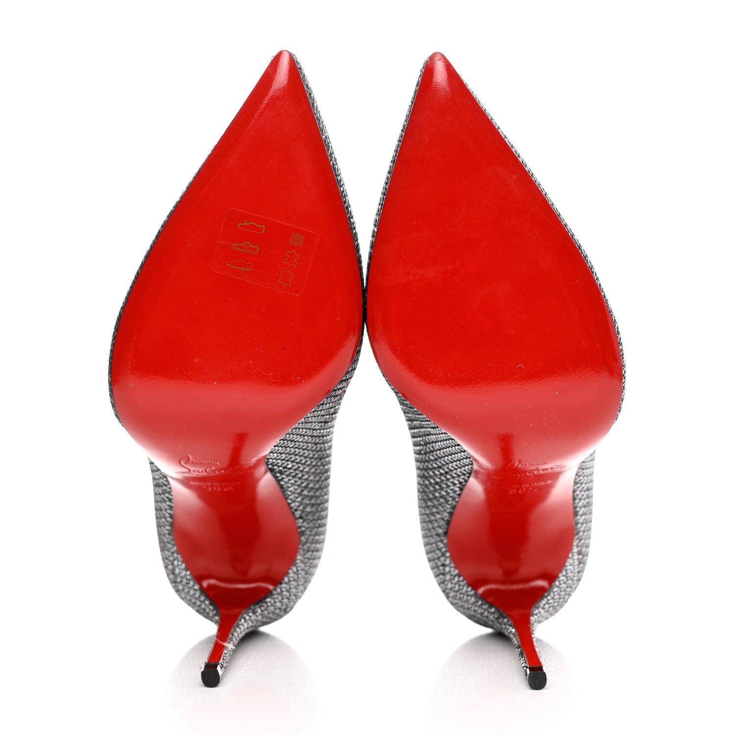 Christian Louboutin Glitter Diams Pigalle Follies 100 Pumps 38.5 Antic Silver 5 of 9
