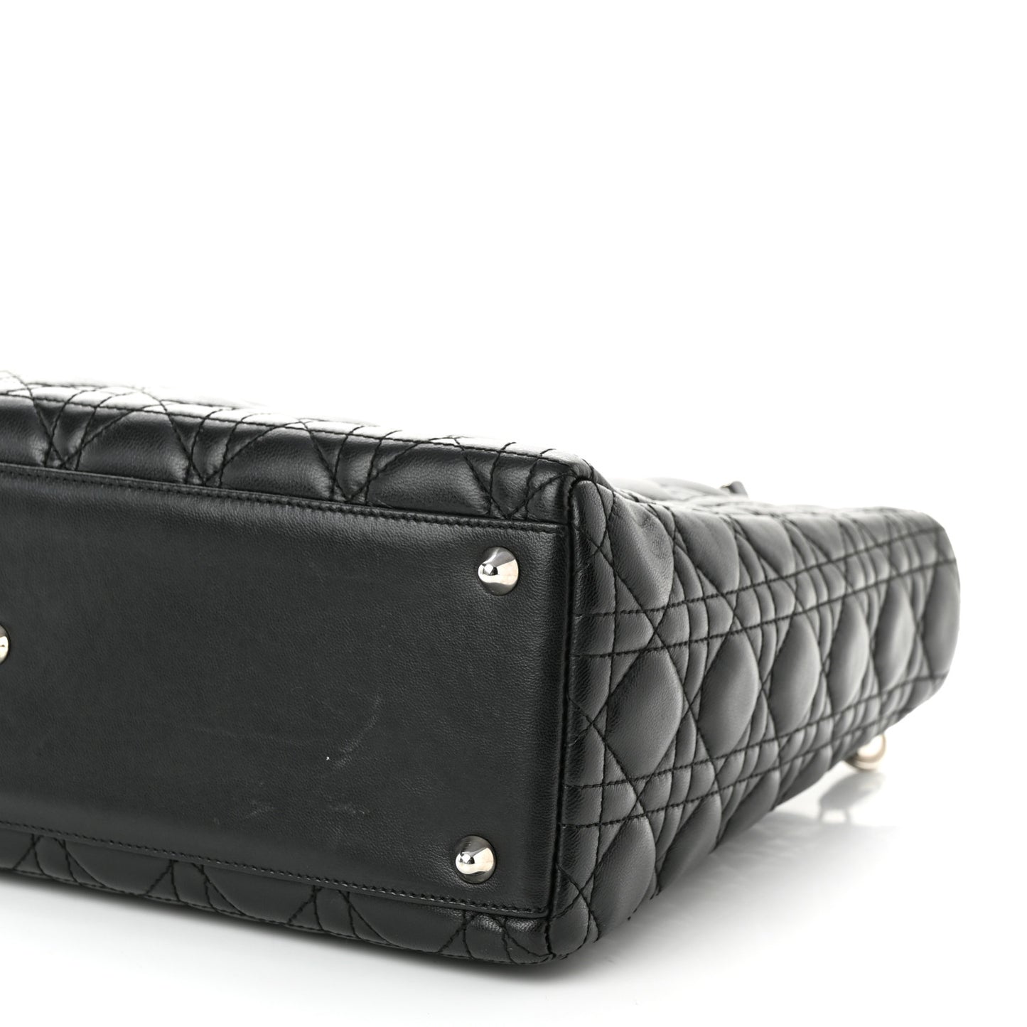Lambskin Cannage Large Lady Dior Black
