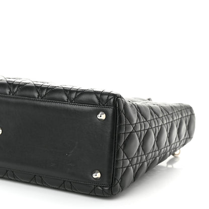 Christian Dior Lambskin Cannage Large Lady Dior Black 10 of 11