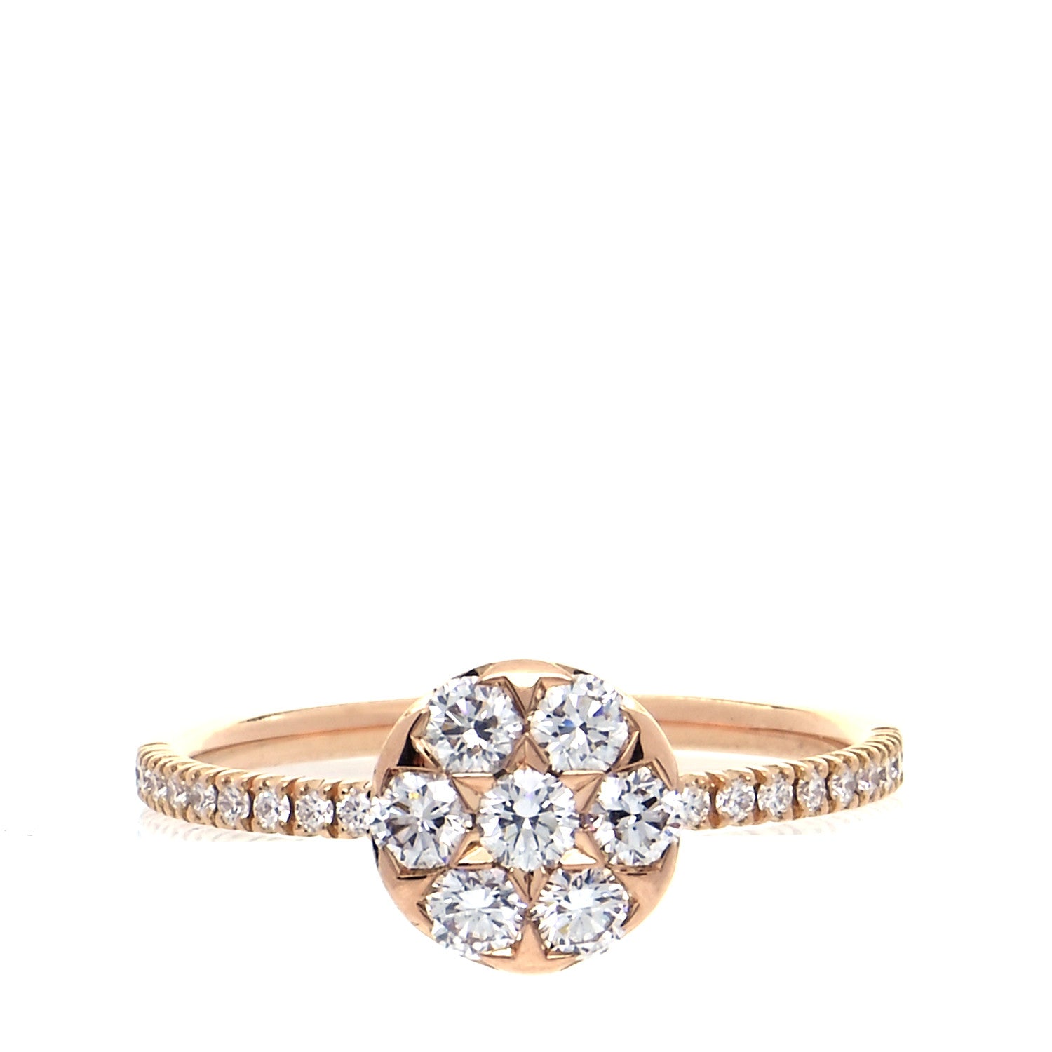Cartier 18K Pink Gold Diamond Etincelle De Cartier Cluster Ring 51 5.75 1 of 7