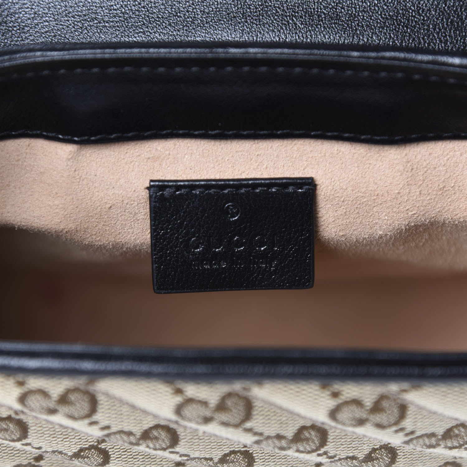 Gucci Monogram Azalea Calfskin Matelasse Diagonal Mini GG Marmont Top Handle Shoulder Bag Beige Ebony Black 8 of 11
