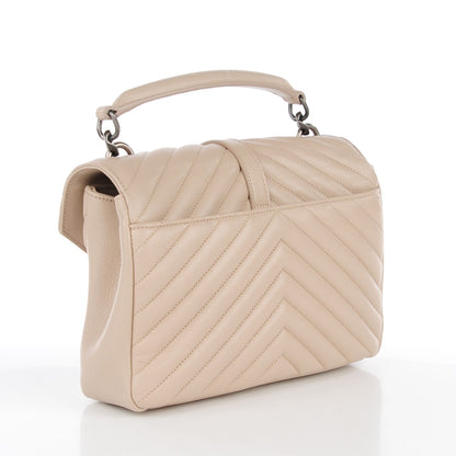Saint Laurent Sheepskin Matelasse Medium College Monogram Bag Rose Poudre 3 of 8