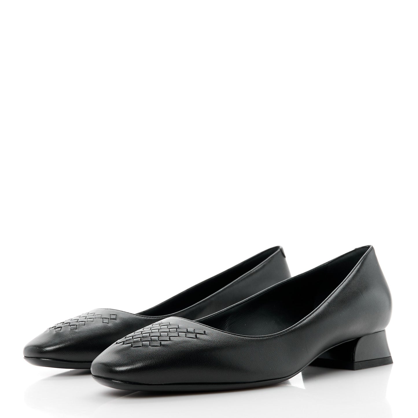 Nappa Intrecciato Pumps 37 Black