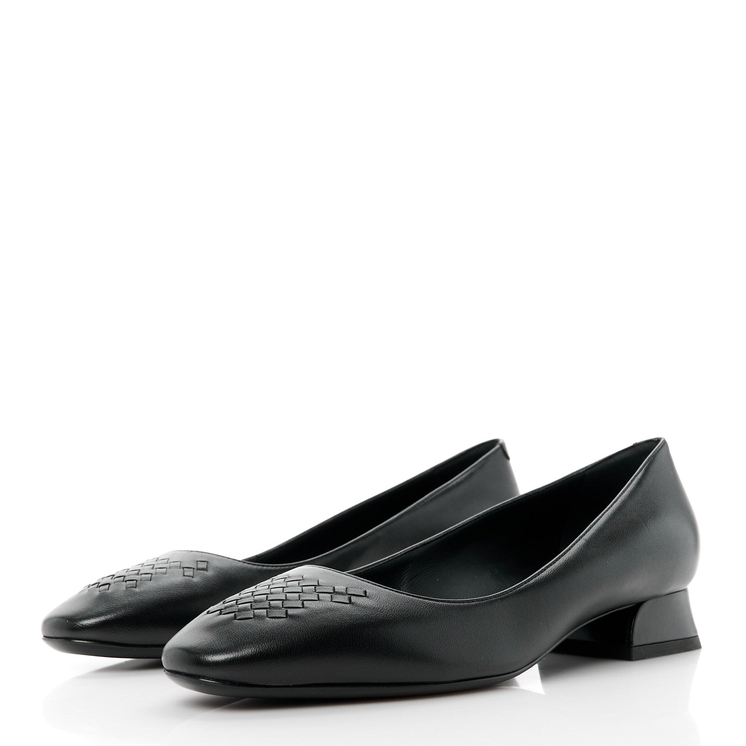 Bottega Veneta Nappa Intrecciato Pumps 37 Black 3 of 8