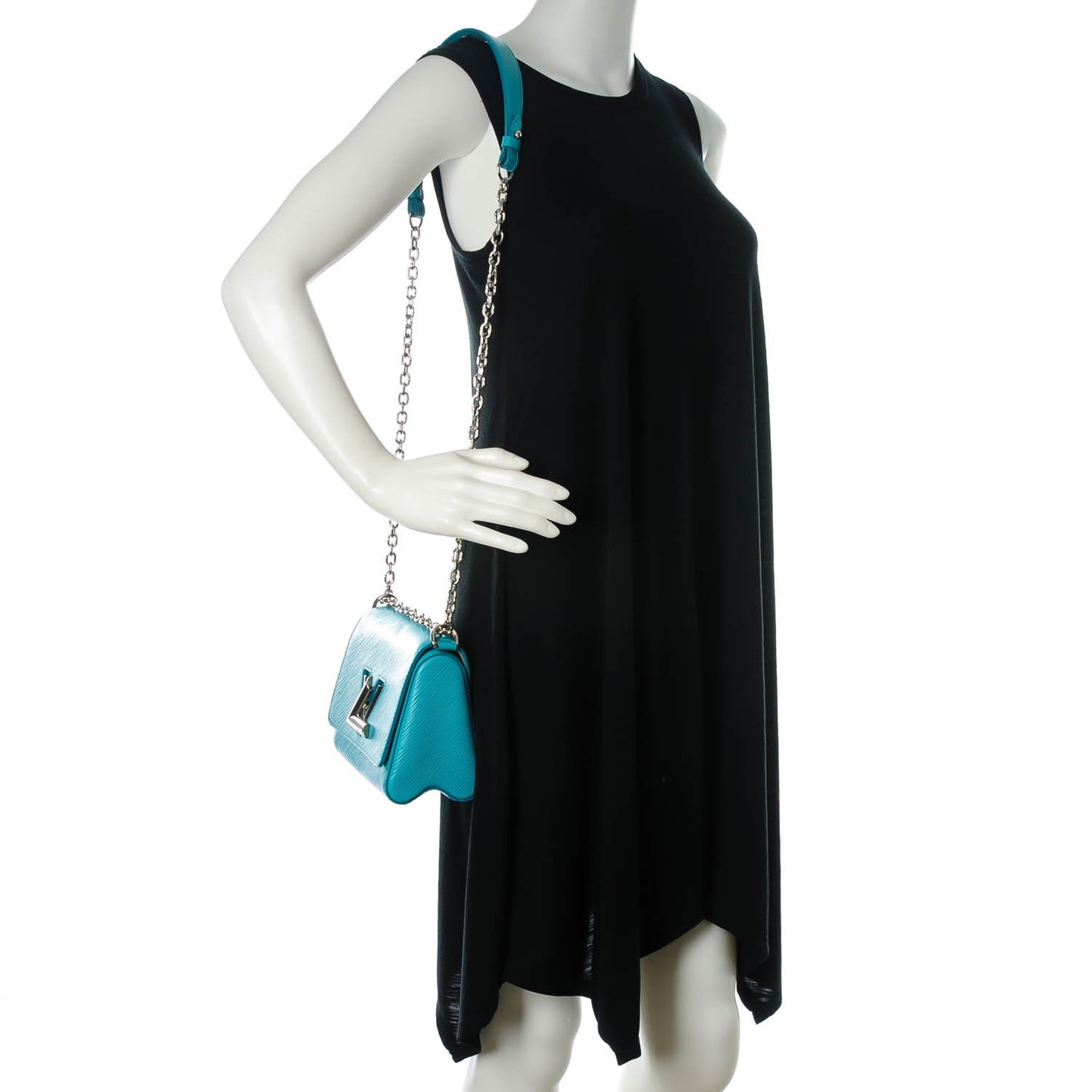 Epi Twist Shoulder Bag PM Turquoise
