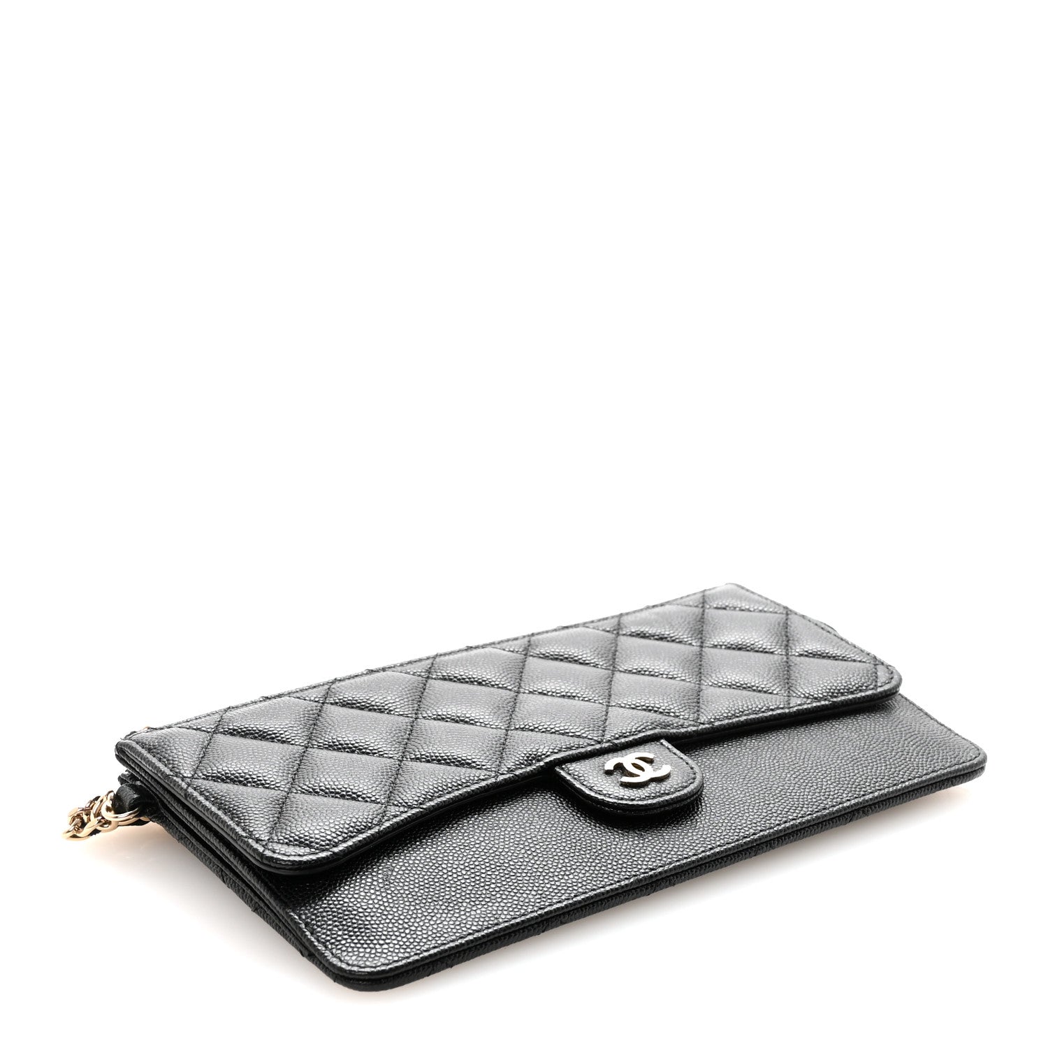 Chanel Caviar Quilted Classic Pouch With Handle Black 4 of 7
