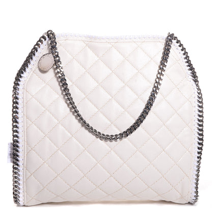 Stella McCartney Faux Leather Quilted Small Falabella Tote White 1 of 8