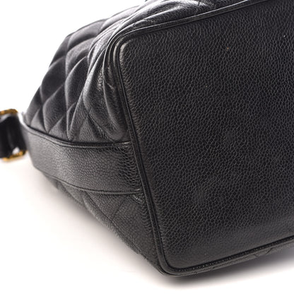 Chanel Caviar Quilted Drawstring Shoulder Bag Black 10 of 12