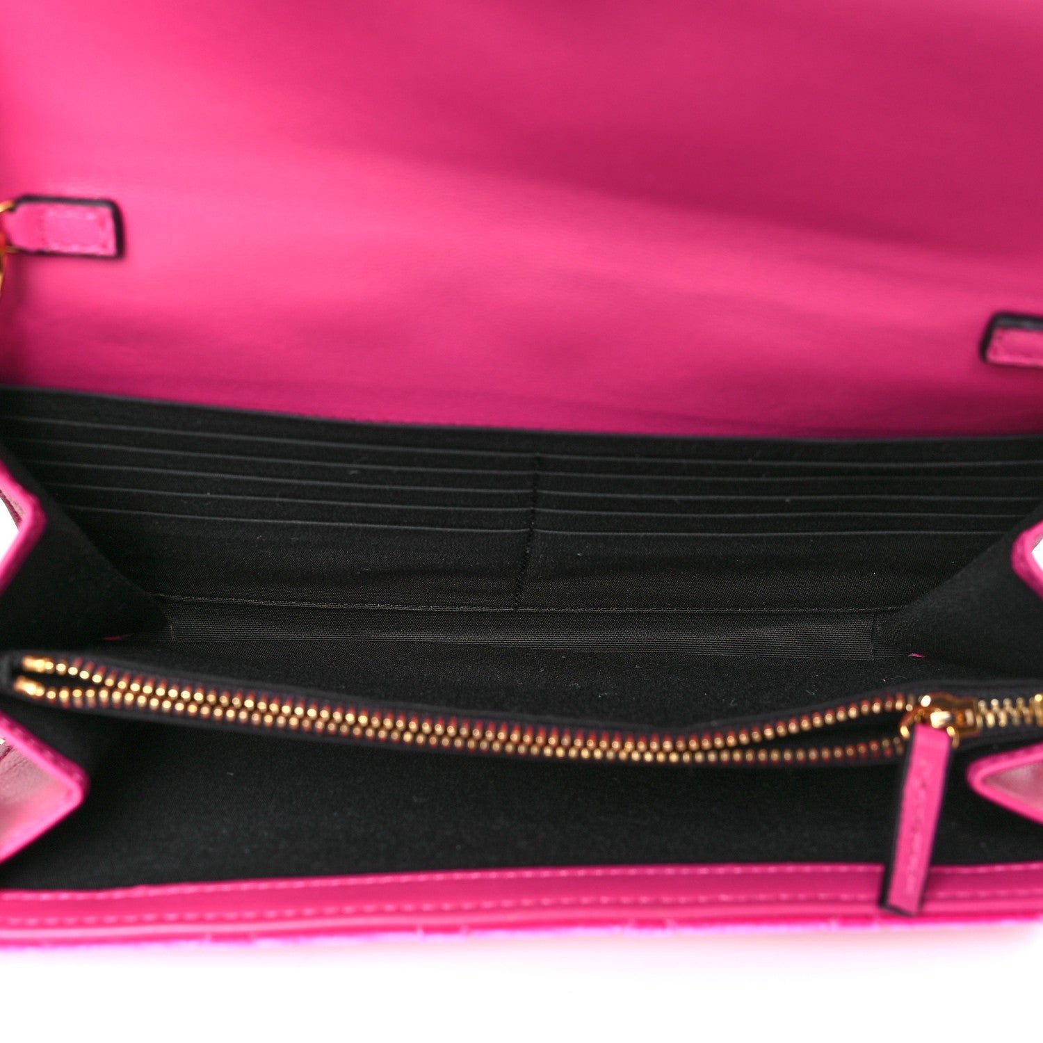 Versace Velvet Quilted Medusa Wallet On Chain Pink 5 of 9