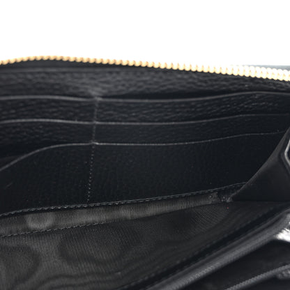 Gucci Dollar Calfskin GG Supreme Monogram GG Marmont Zip Around Wallet Black Beige Ebony 5 of 6