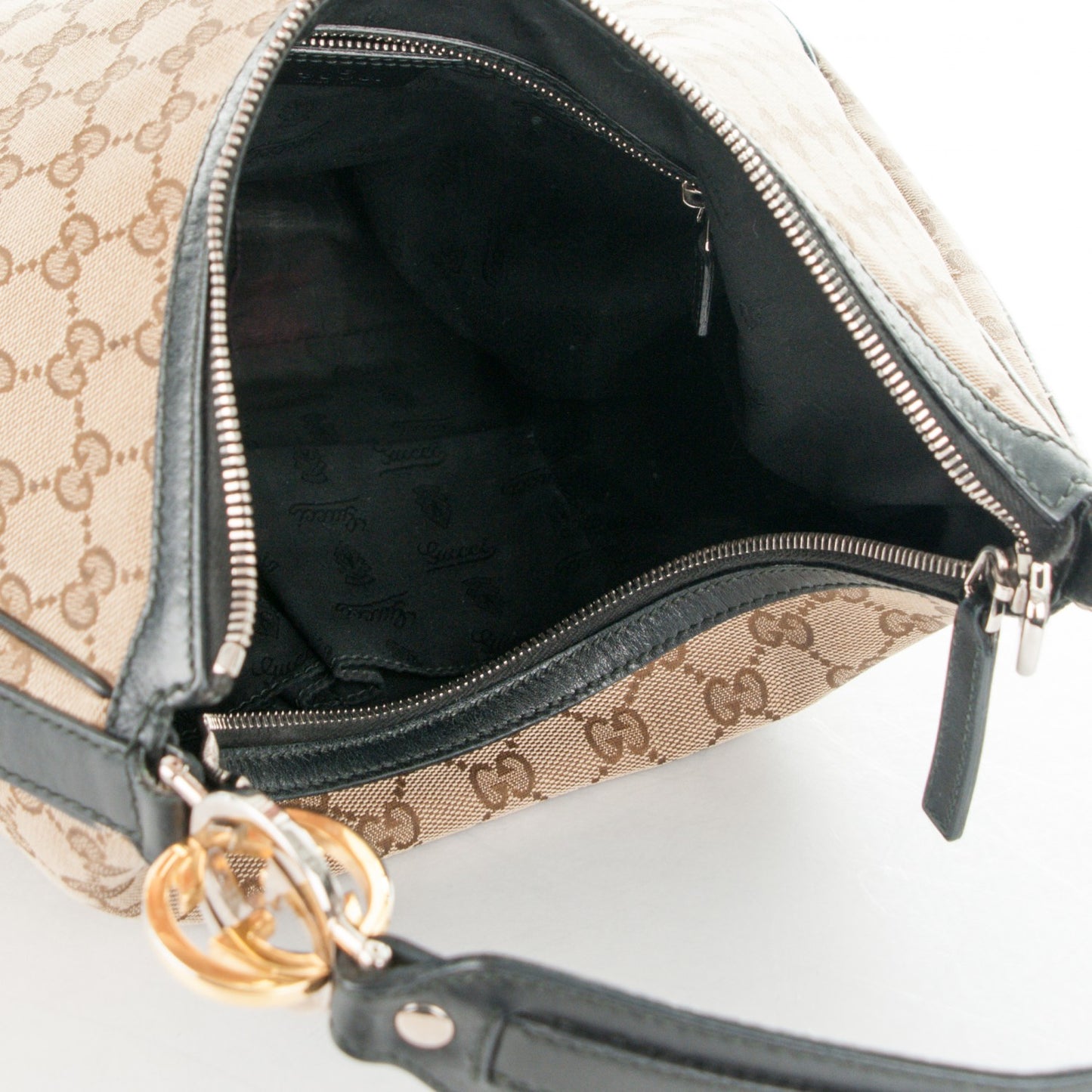 Monogram Medium GG Twins Hobo Black