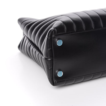 Saint Laurent Calfskin Y Quilted Monogram Large Loulou Shopper Black 8 of 10
