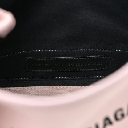 Balenciaga Cotton Canvas Satin Calfskin Navy Cabas XS Pink 8 of 14