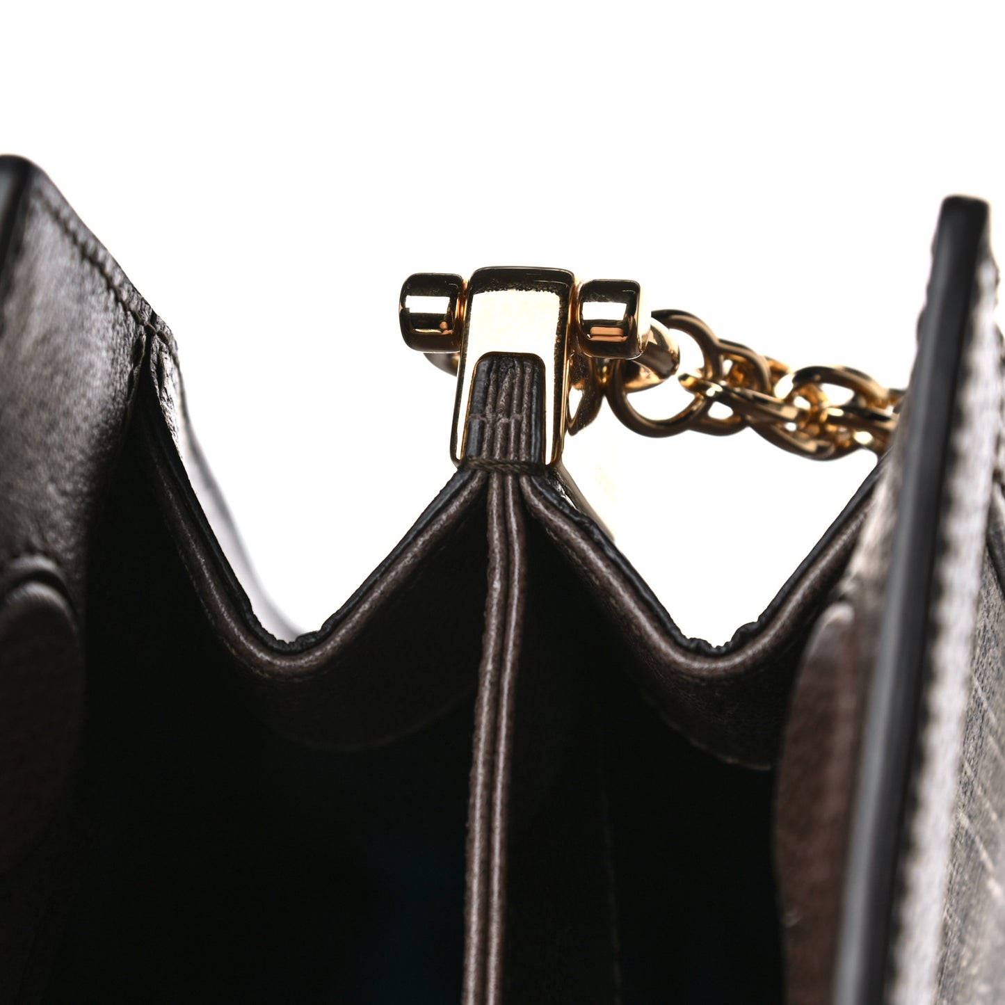 GG Supreme Monogram Web Medium Ophidia Chain Shoulder Bag Brown
