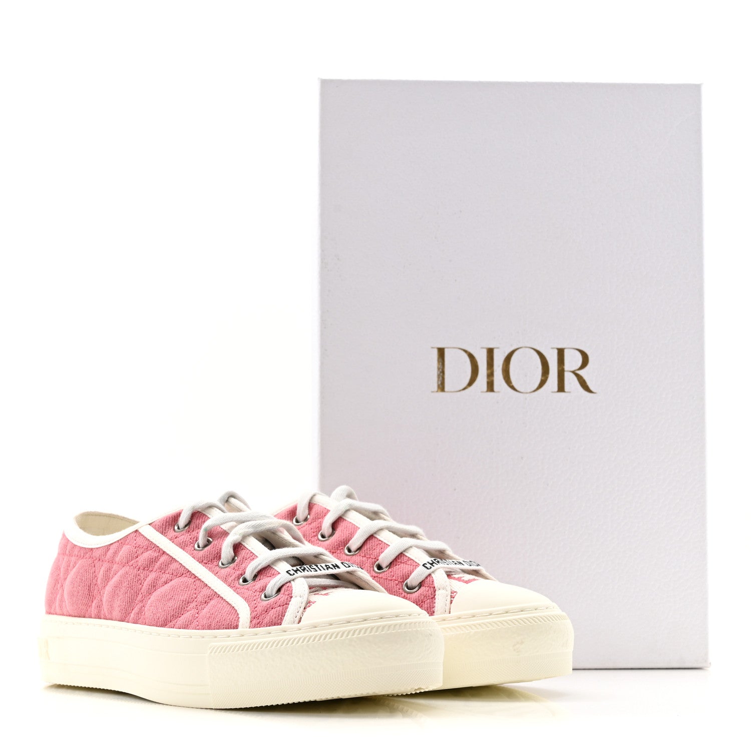 Christian Dior Canvas Walk 'N' Dior Low Top Sneakers 38.5 Taffy