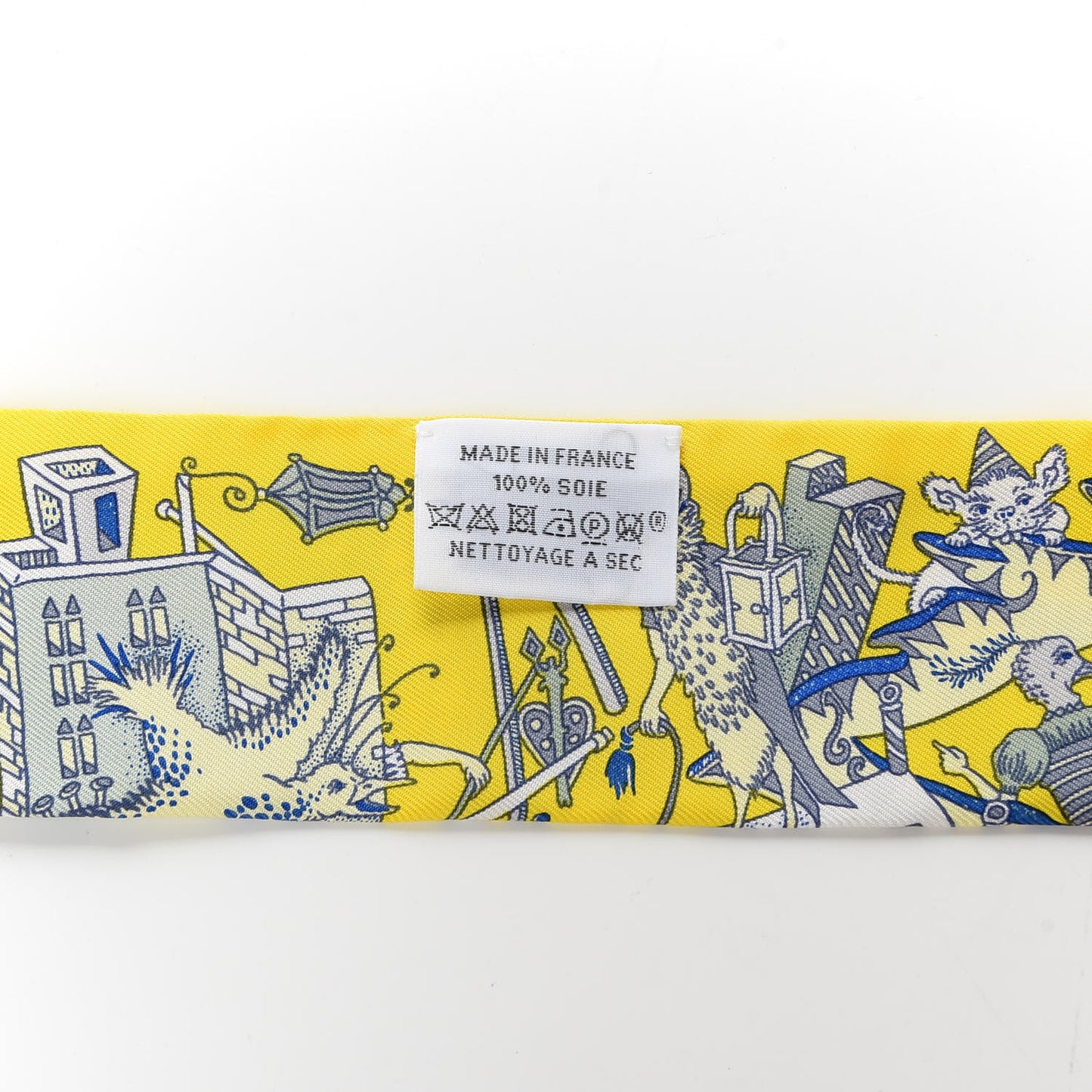 Silk La Folle Parade Twilly Jaune Vif Bleu Gris