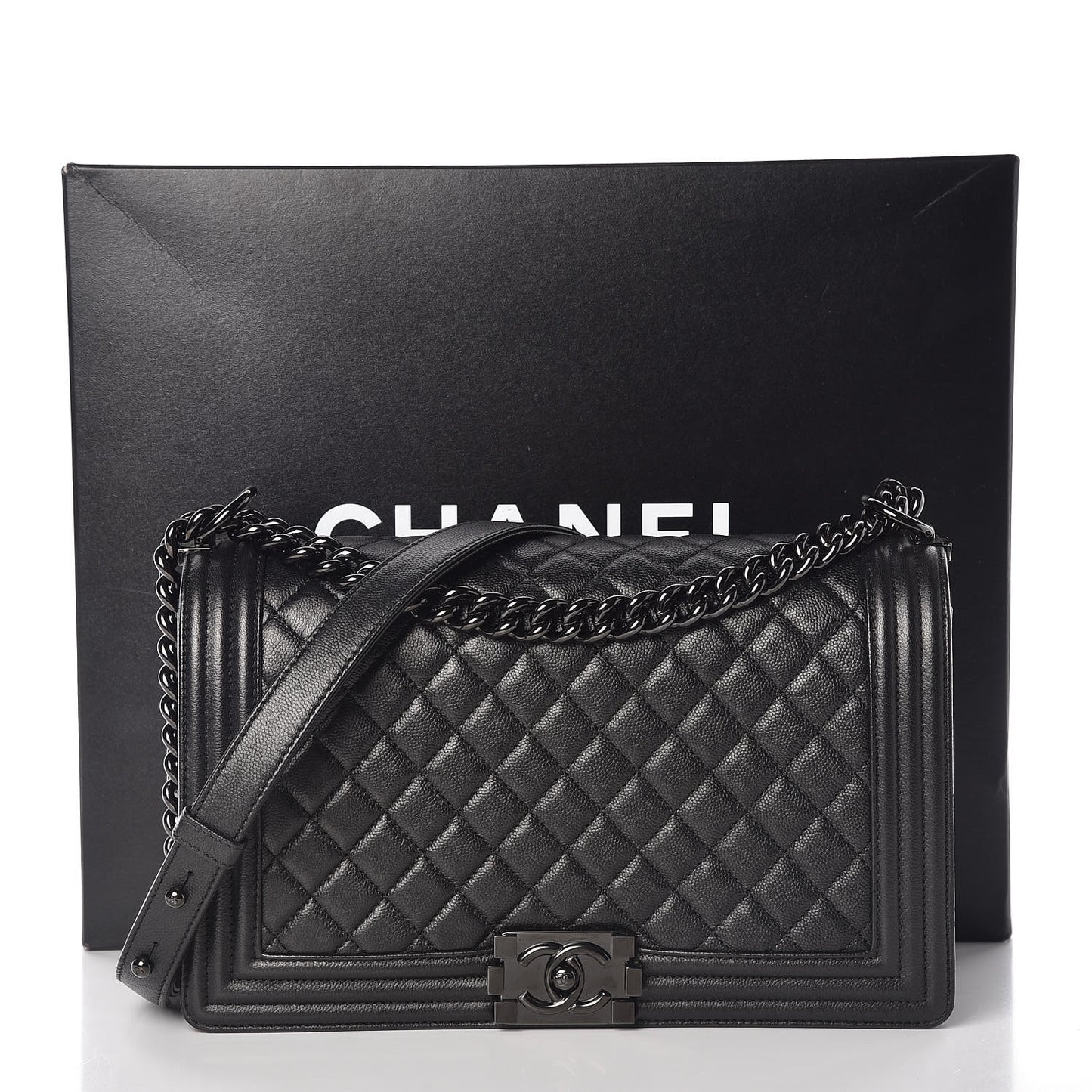 Caviar Quilted New Medium Boy Flap So Black