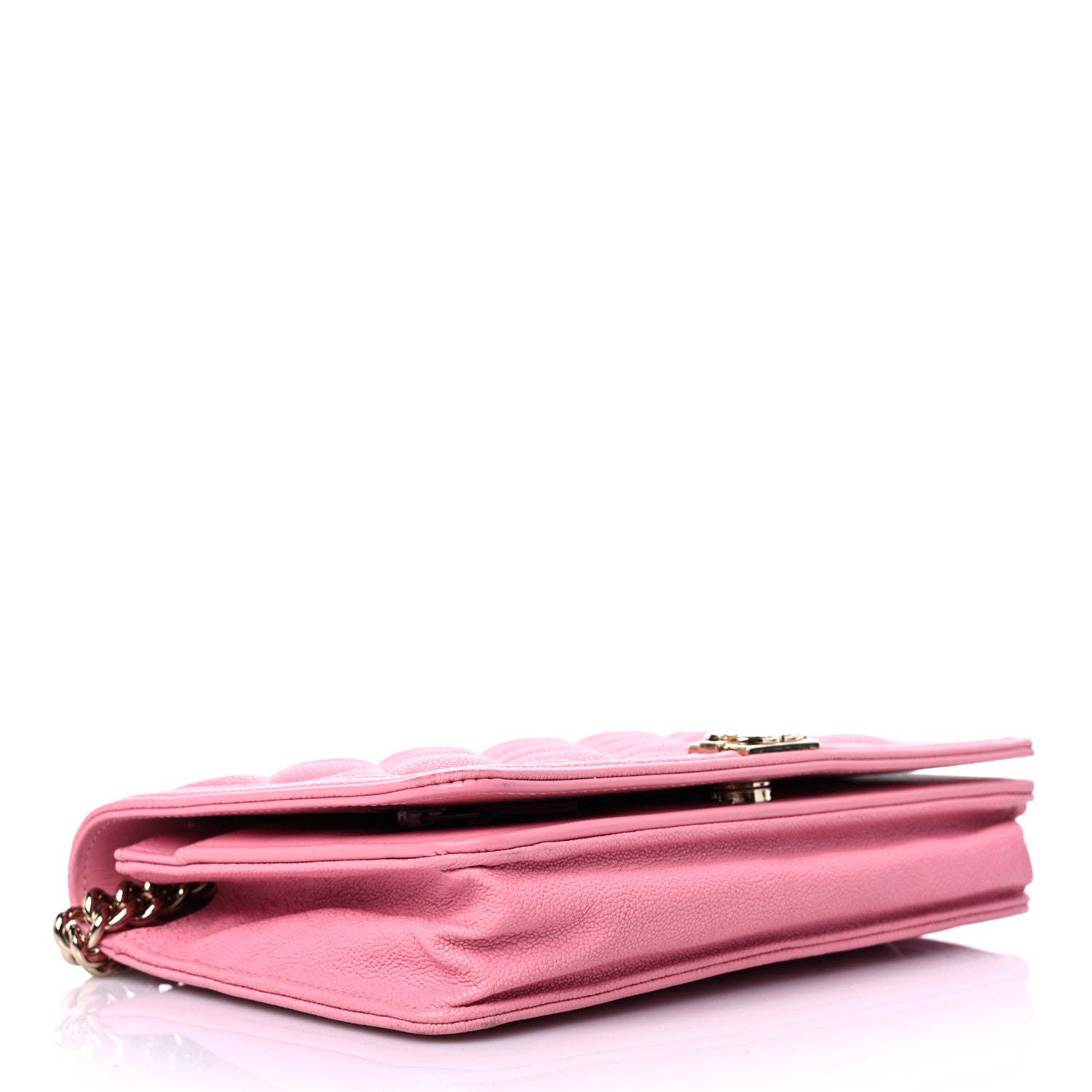 Chanel Caviar Quilted Boy Wallet On Chain WOC Pink 4 of 19