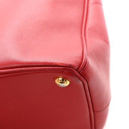 Prada Saffiano Lux Large Galleria Double Zip Tote Fuoco 11 of 12