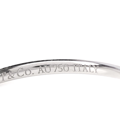 Tiffany 18K White Gold Diamond T Wire Ring 53 6.5 5 of 5