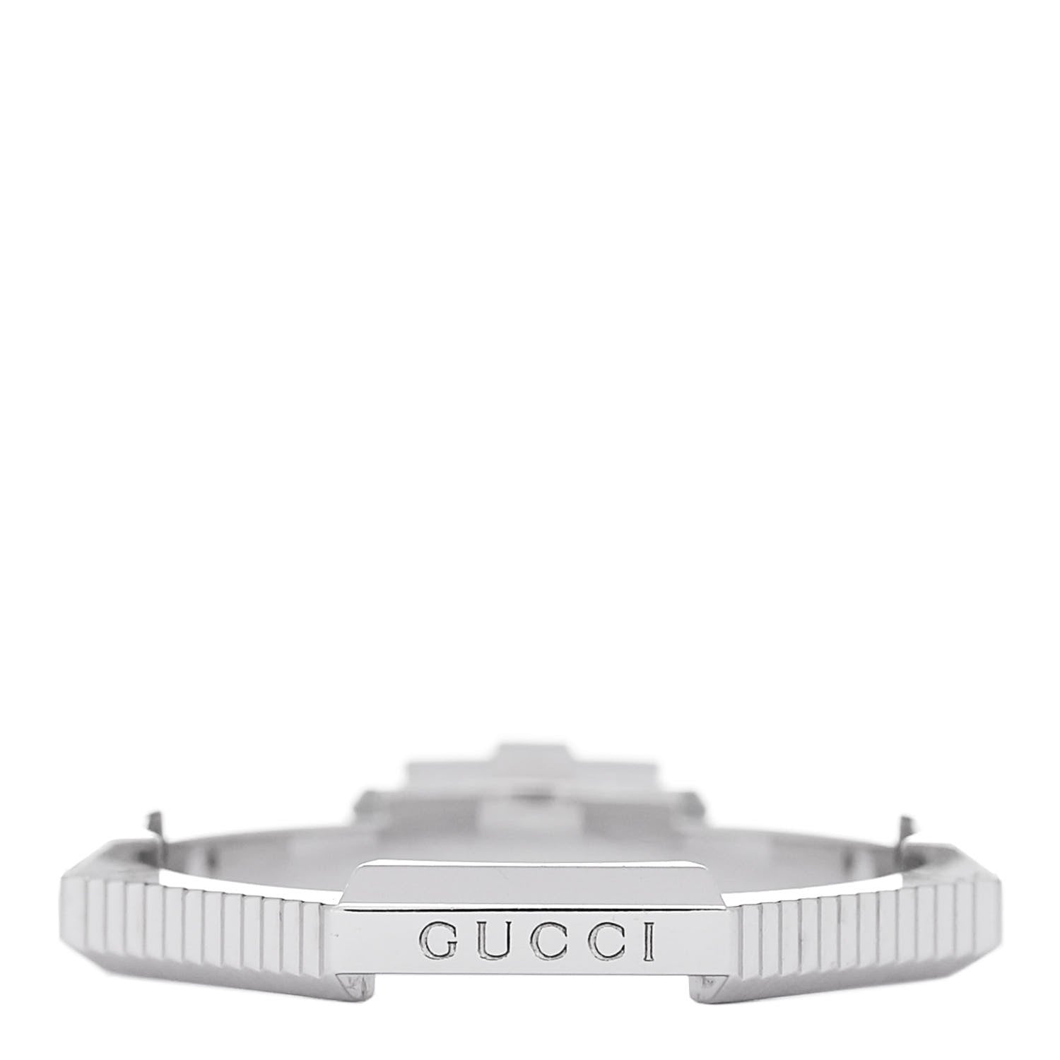 Gucci 18K White Gold Diamond Rubelite Link to Love Ring 54 6.75 3 of 7