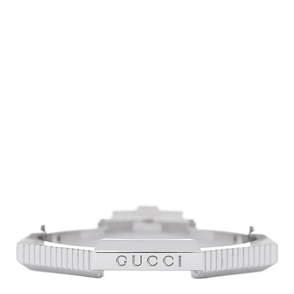 Gucci 18K White Gold Diamond Rubelite Link to Love Ring 54 6.75 3 of 7