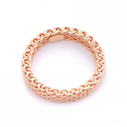 Tiffany 18k Rose Gold Narrow Mesh Somerset Ring 6 4 of 5