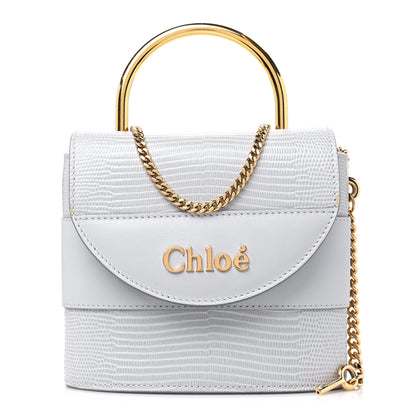 Chloe Calfskin Lizard Embossed Small Aby Lock Light Cloud 1 of 10