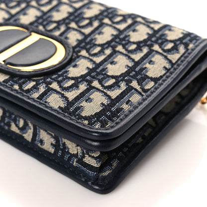 Christian Dior Oblique 30 Montaigne 2-In-1 Pouch Blue 8 of 9