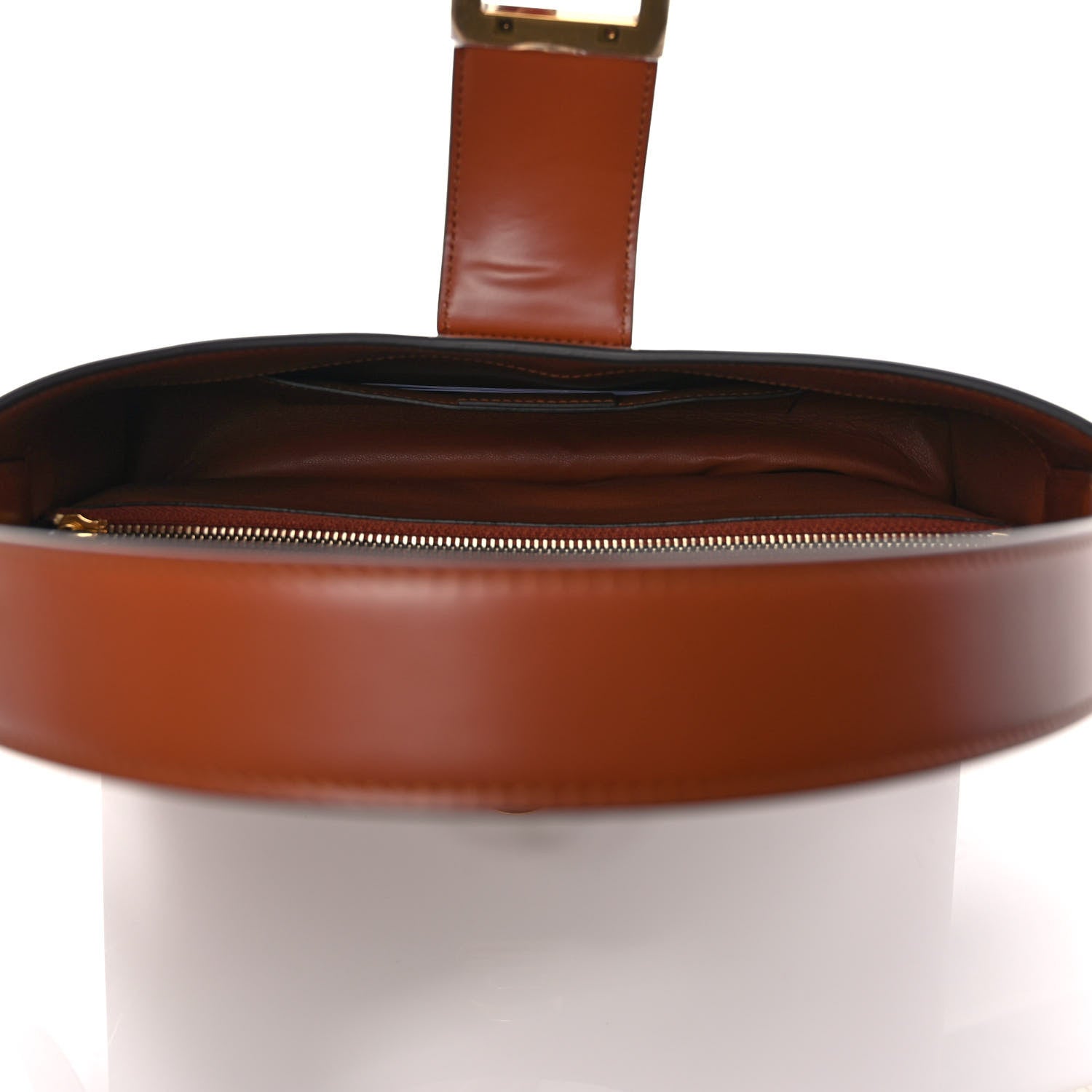 Salvatore Ferragamo Calfskin Trifolio Shoulder Bag Siena Tan 5 of 8