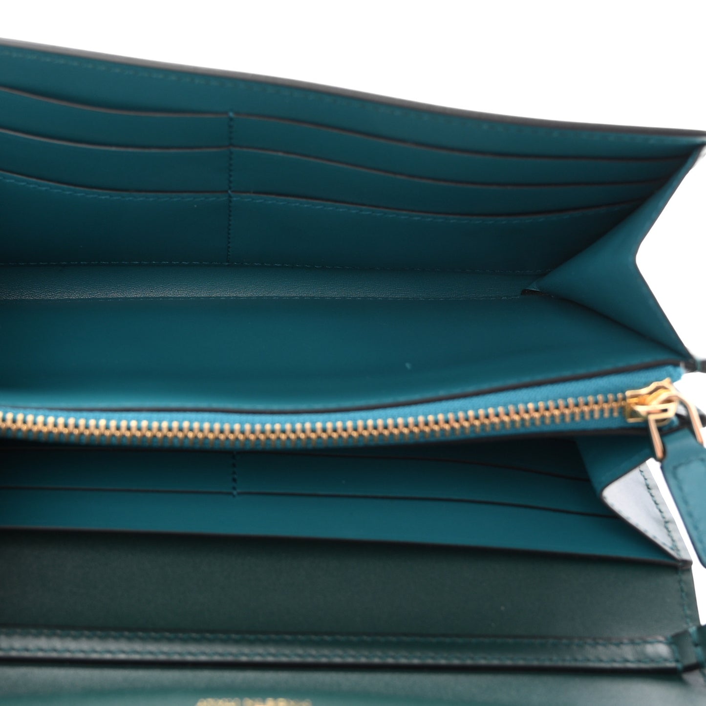 Calfskin Serpenti Forever Chain Wallet Green
