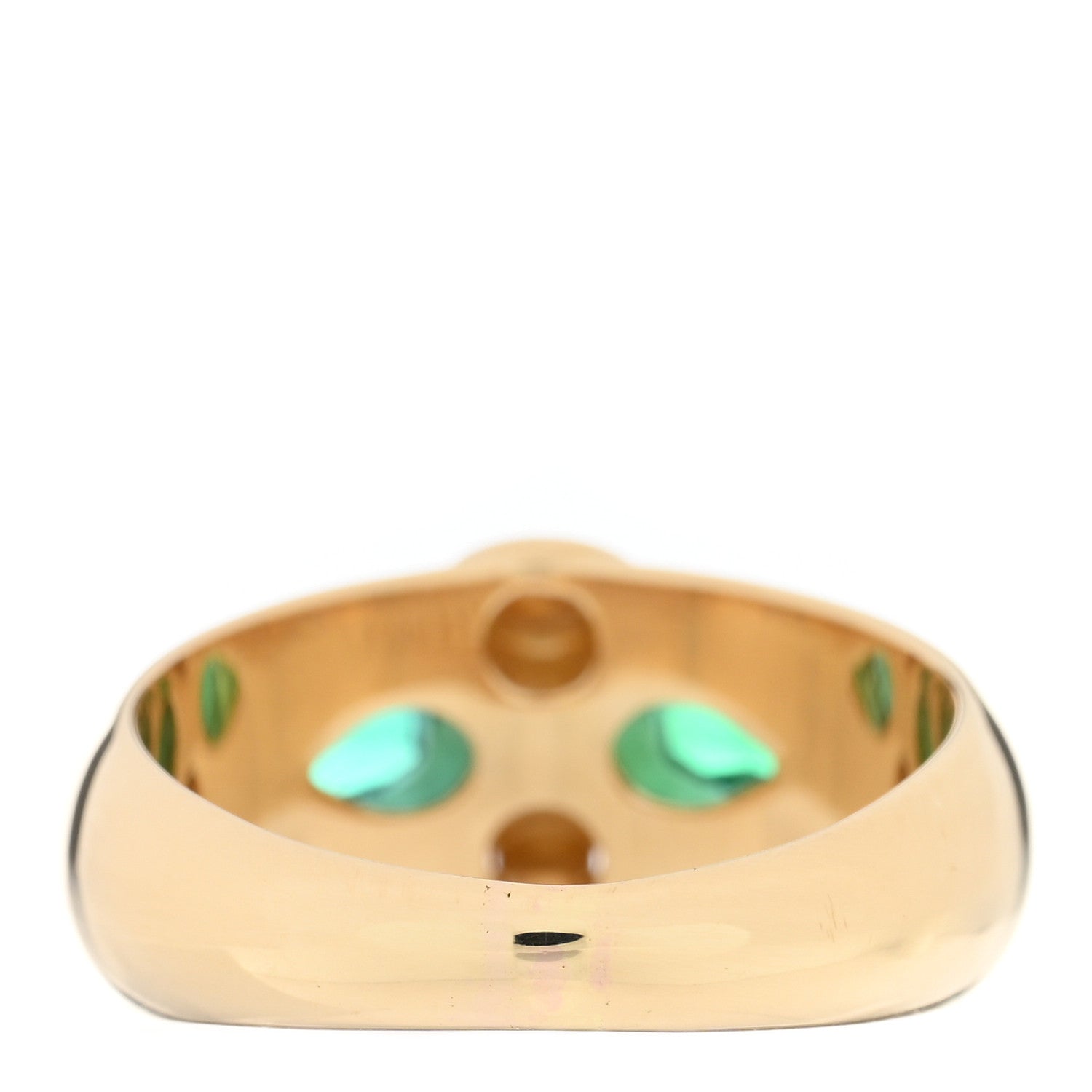 Foundrae 18K Yellow Gold Emerald Forever and Always a Pair Ring 53 6.25 3 of 4