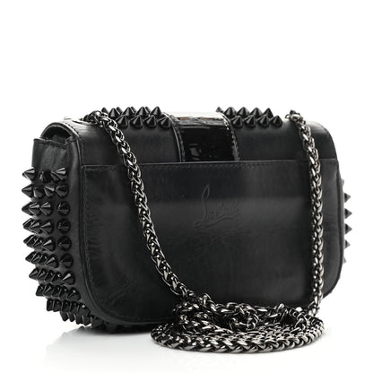 Christian Louboutin Calfskin Spikes Sweety Charity Crossbody Bag Black 3 of 12