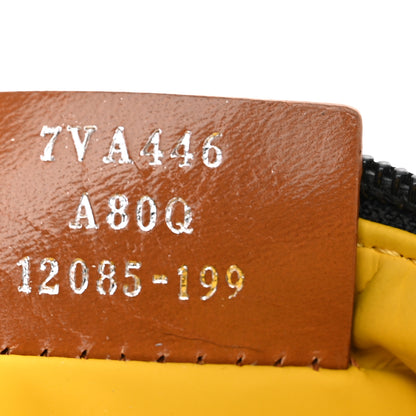 Fendi Glazed Fabric Vitello Century FF 1974 Pocket Belt Bag Mogano Panna Black Sunflower 7 of 10