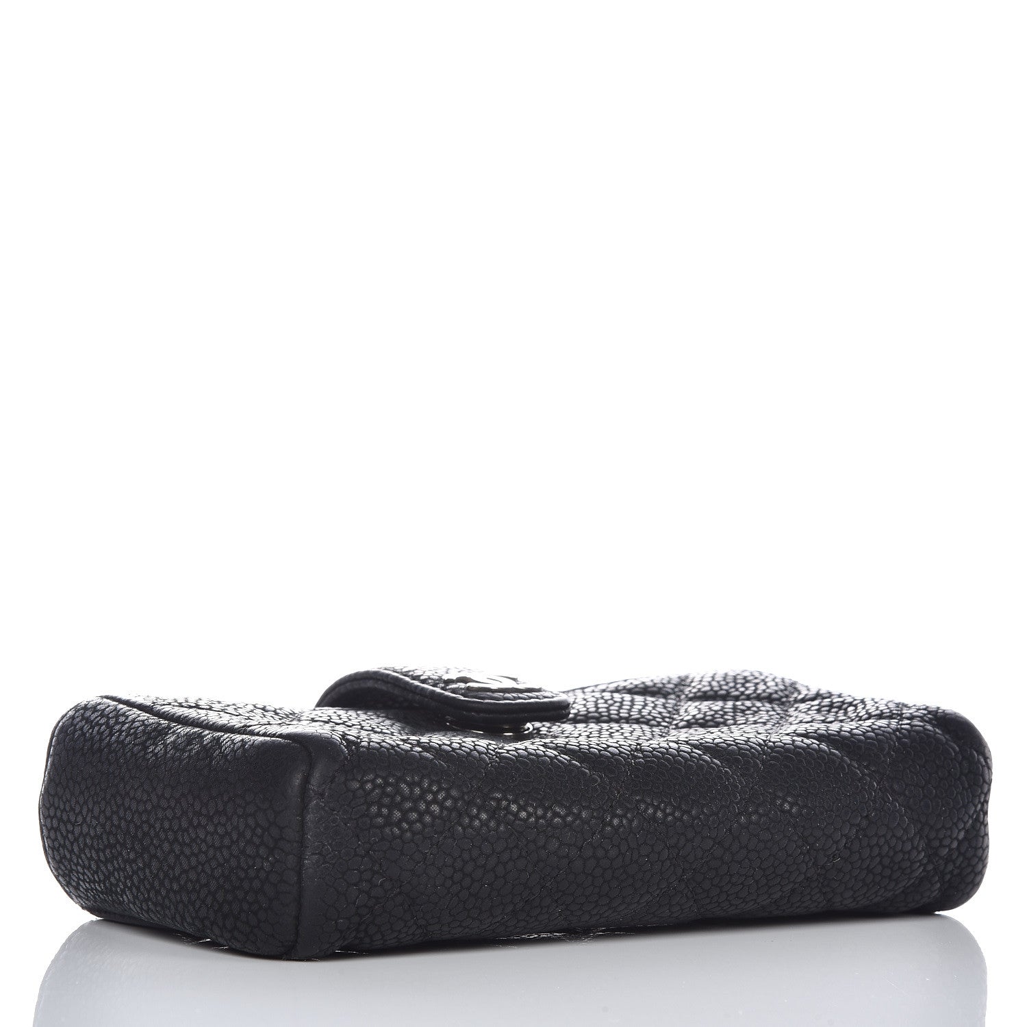 Chanel Caviar Quilted Mini Phone Holder Clutch Black 4 of 11