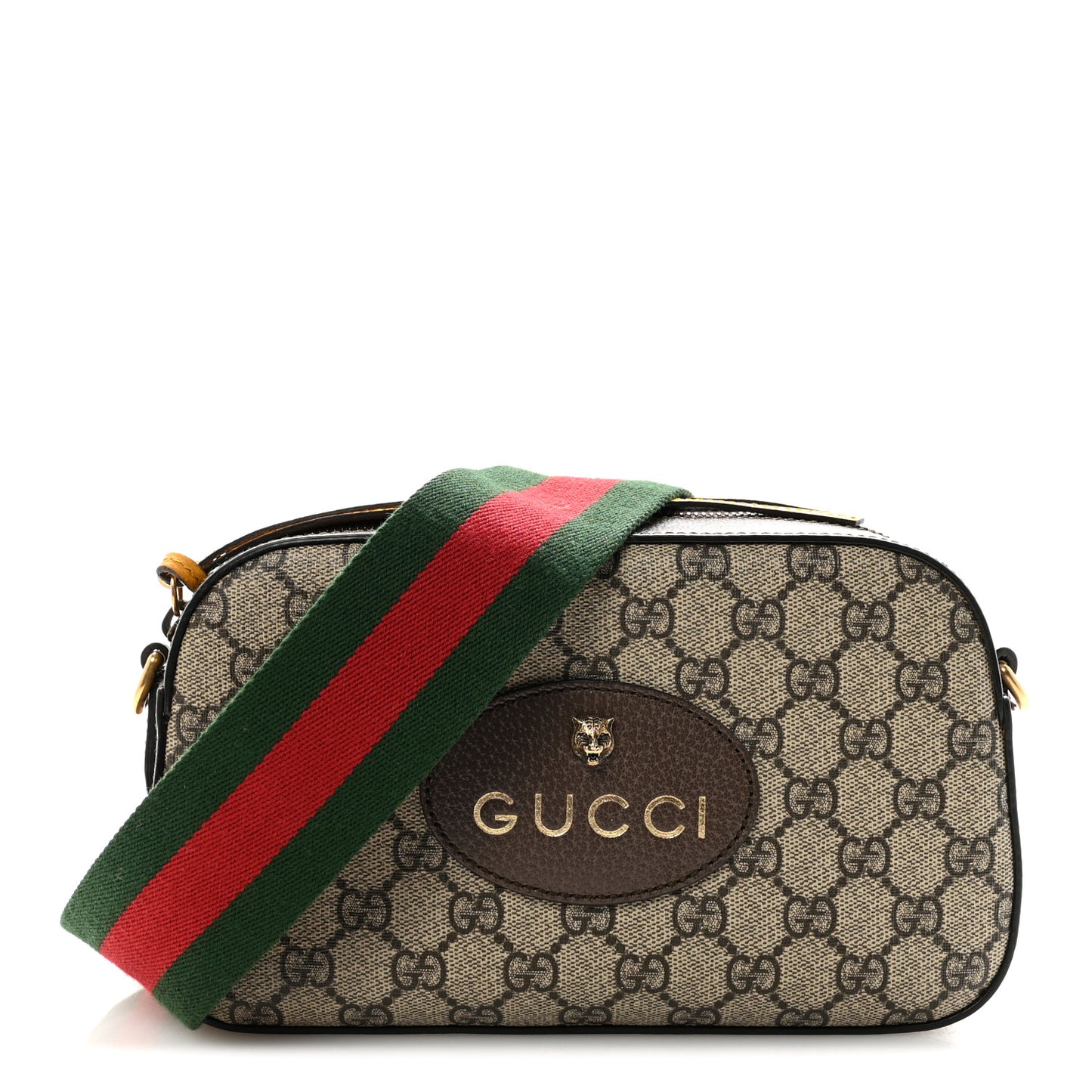 GG Supreme Monogram Web Neo Vintage Shoulder Bag Beige New Acero Crop