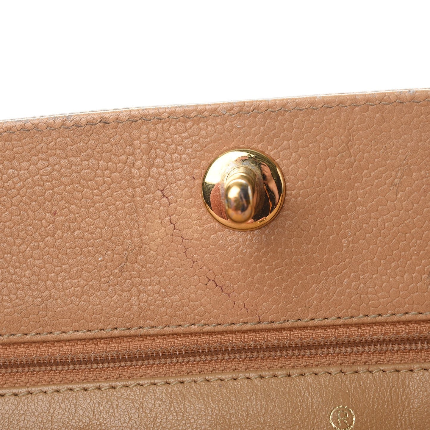 Caviar CC Small Tote Bag Beige