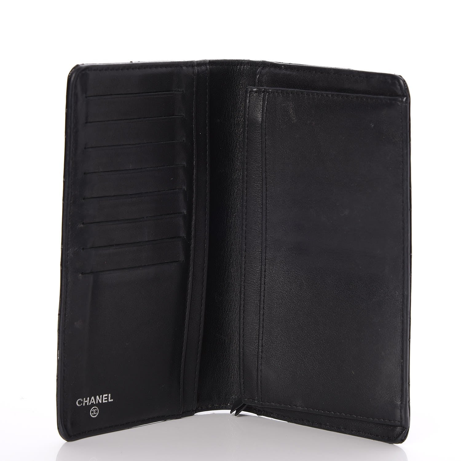 Chanel Patent Quilted Brilliant Yen Wallet Black 5 of 8