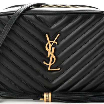Saint Laurent Calfskin Matelasse Monogram Lou Camera Bag Black 8 of 11