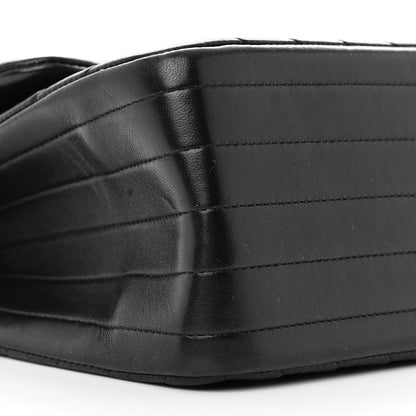 Chanel Lambskin Chevron Quilted Jumbo Double Flap So Black 9 of 14