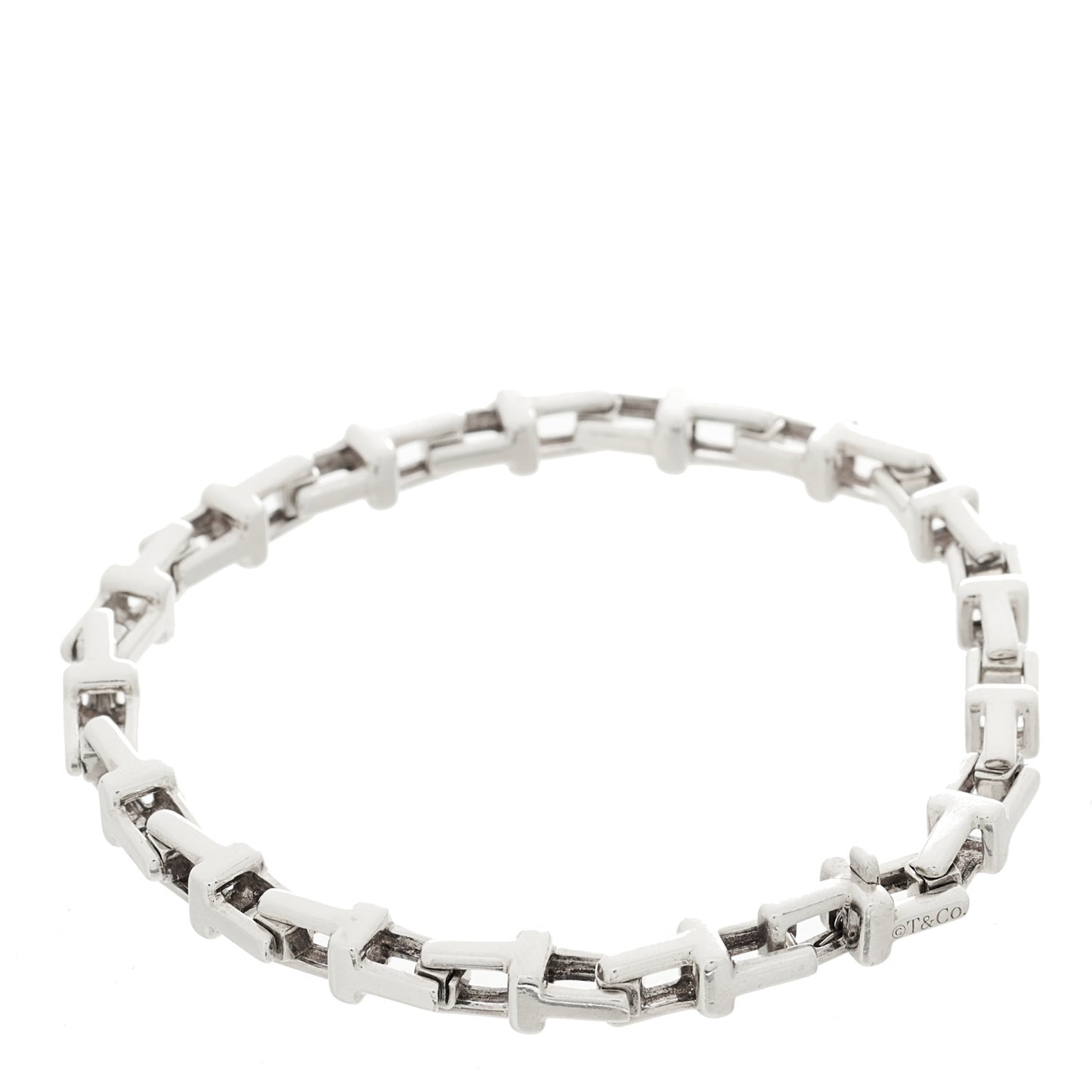 Sterling Silver Narrow T Chain Bracelet