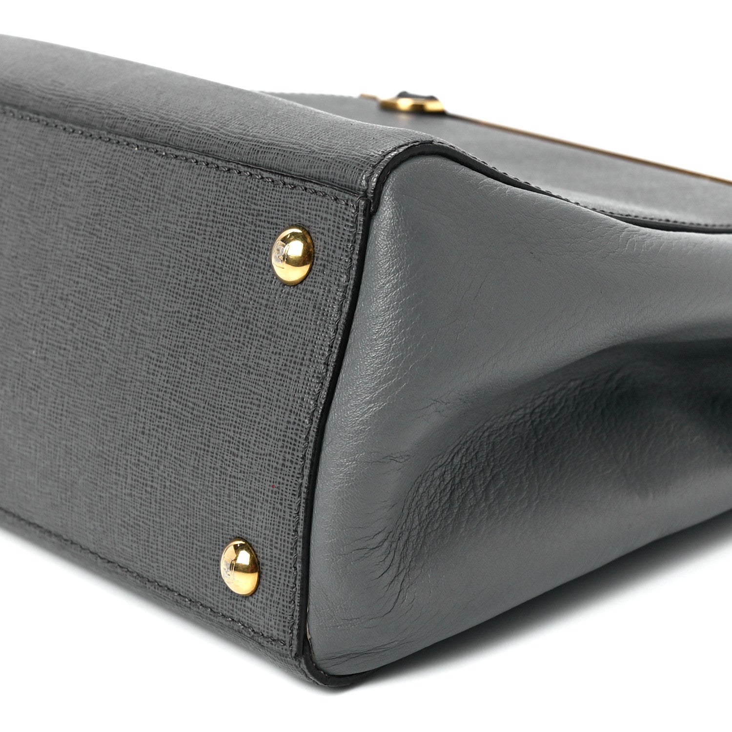 Fendi Vitello Elite Petite 2Jours Tote Grey 11 of 12
