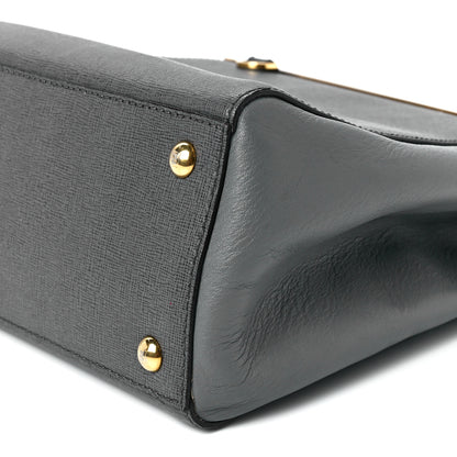 Fendi Vitello Elite Petite 2Jours Tote Grey 11 of 12