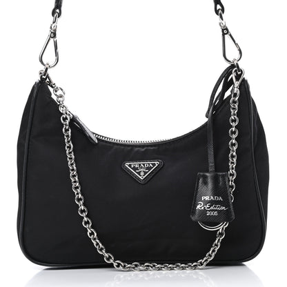 Prada Nylon Re-Edition 2005 Shoulder Bag Black 9 of 13