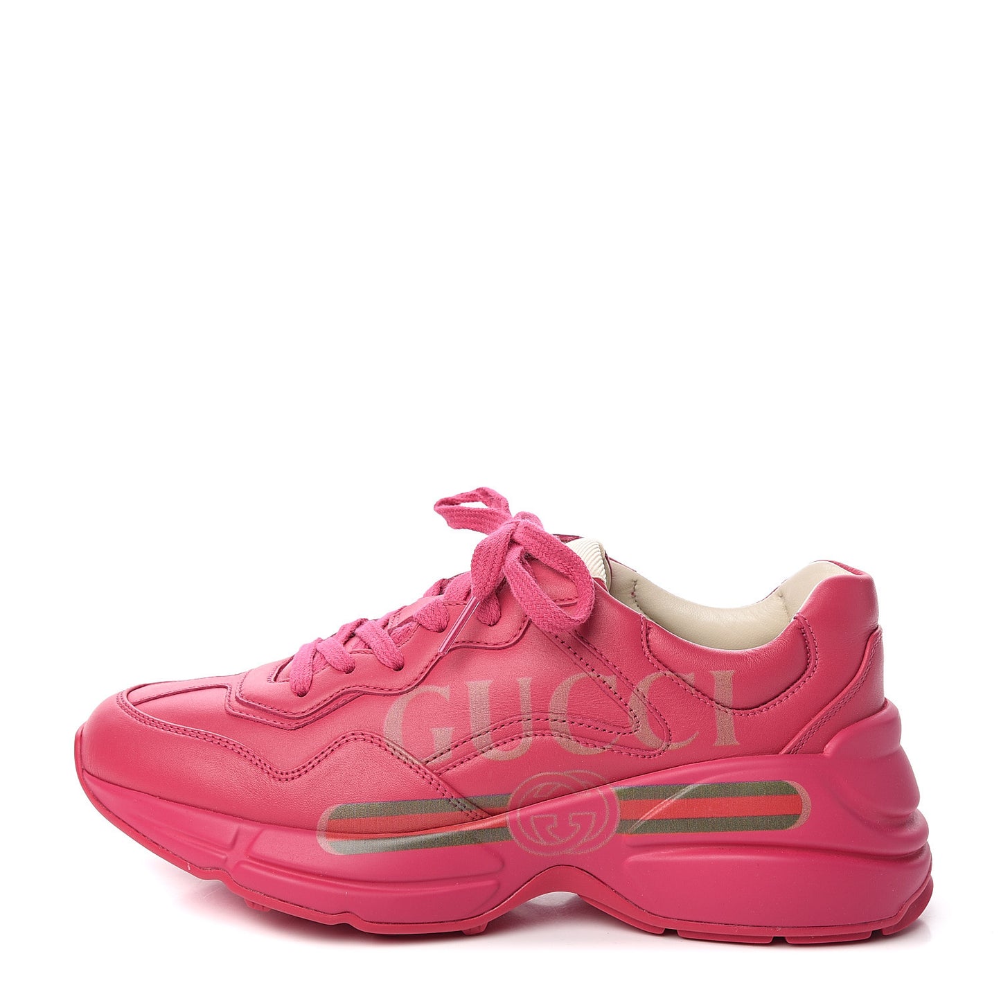 Calfskin Logo Womens Rhyton Sneakers 36 Box Pink